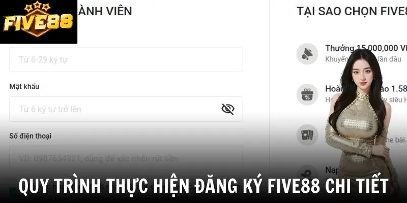 Quy trình thực hiện đăng ký Five88 chi tiết